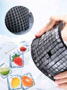 1个-硅胶迷你冰格，160个小方形硅胶冰块，夏天非常实用，冰膜小托盘，冰模，方形模具，制冰机，可用于咖啡，饮料。