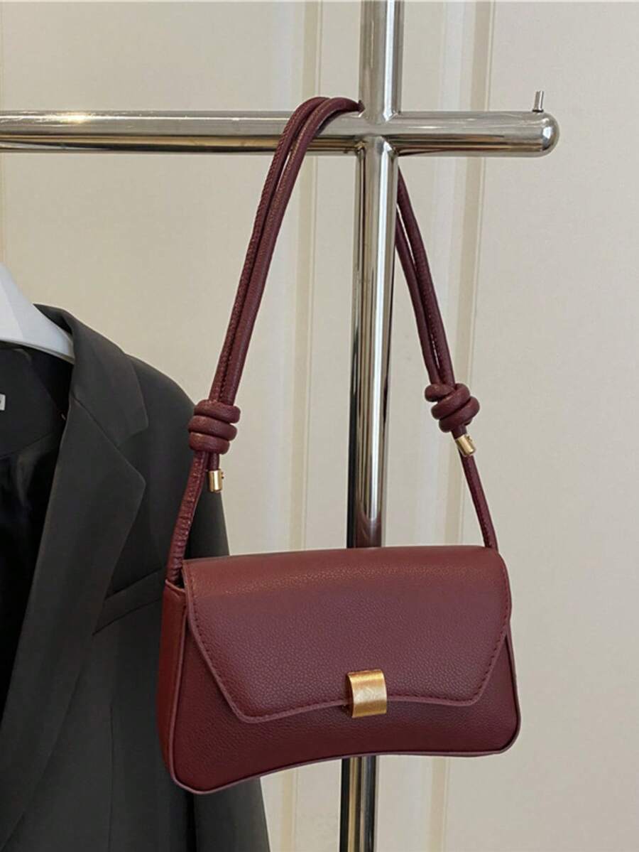 Ví đựng tiền xu kim loại thời trang mới dành cho nữ, túi xách da PU màu trơn