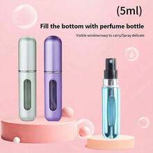 1pc 5ML Empty Perfume Spray Bottle,Perfume Bottle Refillable Perfume Atomizer Bottle, Mini Spray Bottles, Small Pocket Perfume Bottle, Scent Pump Case, Portable Empty Perfume Container For Travel School Or Party Travel Essentials School Supplies Holiday Camping Holiday Essentials Vacation Accessories Perfume For Women Perfume For Men Beach,For Holiday Beach, Bathroom Collection, Bedroom Collection, Large Capacity Perfume Refillable Bottle - 彩色 - 查看 9