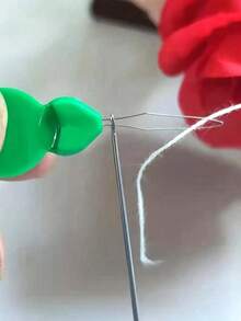 1-10pcs Plastic Threader, Sewing Machine Threading Assist Tool, Colorful Cylindrical Threader, DIY Sewing Accessories, Needle Threader, Beading Tool, Elderly Threader, Perfect Threading Tool For Elderly, Plastic Stripper, Modern Household Plastic Threader, Beading Tool, Cylindrical Threader Set - Multicolor - View 3
