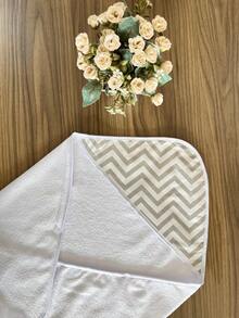 Hooded Polyester Baby Bath Towel Without Lining - Chevrom - View 2