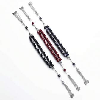 Exquisitely Crafted Agate Hand-Held Prayer Beads, Decorative Meditation Beads, Prayer Beads, Muslim Prayer Beads, Tesbih Prayer Beads, Arabic Prayer Beads.