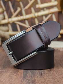 1pc COWATHER Vintage Men's Belt, Minimalist Pin Buckle Leather Belt XF002 - Multicolor - View 22