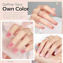 Cat Eye Gel Nail Polish Set, 6 Colors 9D Glassy Cat Eye Glitter Gel Polish Black Red Purple Blue Silver Brown Nail Polish All Seasons With Magnet Soak Off Led DIY Salon Gift-842643 - A0-果凍透明 - 查看 5