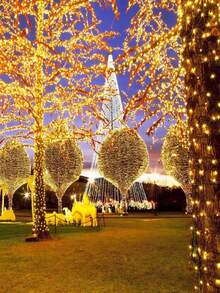 太阳能户外灯 - 暖光、彩色光、白光，8 种多色模式。高品质太阳能节日照明灯具，适用于斋月、圣诞节、情人节、婚礼、派对节日装饰、家居装饰、户外太阳能灯、节日装饰，灯光效果绚丽。 - 彩色 - 查看 4