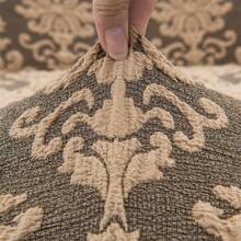 Jacquard Pattern Stretch Sofa Slipcover: 1 Piece Solid Hue, Dustproof For Home & Living Spaces