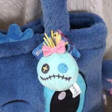 1PC Disney Officially Licensed Stitch Bag Cute Plush Bag Cuddly Toy Collectible Packs Purse Zipper Cosmetic Bag For Casual Work Shopping Commute Party School Season Present To Best Friends Students Classmates Couples