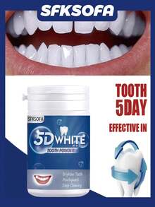 ¿Quieres unas encías talla grande blancas y saludables? Polvo dental blanco 5D, limpieza profunda y blanqueamiento juntos