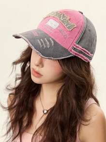 1 szt. haftowana czapka baseballowa z 1969 r., modny, swobodny, kontrastowy wzór, styl unisex i dla par