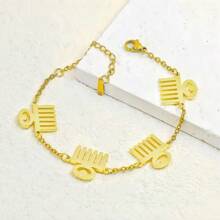 1 Stück Afrikanisches Nyame Gye Armband, Edelstahl Adinkra traditioneller Schmuckanhänger Armband für Frauen