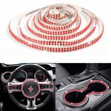 Bling Car Trim Strips, Bling Car Trim Strips, Rhinestone Strips For Car Dashboard Decoration Glitter Interior Exterior Accessories Automotive Diamond Inlaid Decorative Strip DIY 1pc - Multicolor - View 9