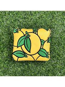 1个装高级高尔夫推杆杆头套 - 磁吸式闭合，时尚刺绣图案，锥形设计方便使用，男女通用，极致保护球杆 - 黃色 - 查看 4