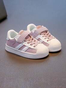 Một đôi giày thể thao cổ điển dành cho trẻ em có khóa dán thích hợp để phối với đồng phục học sinh, trang phục dự tiệc và hàng ngày, hoạt động trong trường, vui chơi ngoài trời và thời trang hàng ngày, giày trẻ em, giày bé gái, giày đi học, giày thể thao cho bé trai, giày thể thao cho bé gái - Hồng - Xem 4