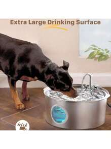 7L 大容量智能 304 不锈钢狗狗饮水器，带窗口自动饮水器，静音，USB 供电，不防水，适用于狗狗，无需电池 - 彩色 - 查看 8