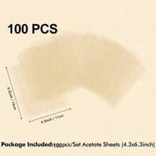 CYFUN DESIGN 5 片/15 片/50 片耐热透明醋酸纤维板，适用于卡片工艺项目