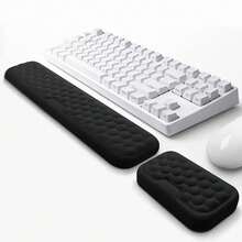 Keyboard And Mouse Wrist Rest Support Pad, Ergonomic Computer Wrist Cushion, Soft Memory Foam Arm Rest, Office Desk Palm Support - View 1