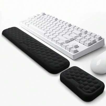 Reposamuñecas para teclado y ratón, soporte ergonómico de muñeca para computadora, cojín de espuma de memoria suave para el brazo, almohadilla para la palma de la mano para oficina y laptop