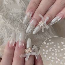 150 pezzi Mini fiocchi di neve in metallo, ciondoli e decorazioni natalizie bianche ottagonali da 0,51 cm, decorazioni per unghie fai-da-te, abbellimenti per scrapbooking, progetti artigianali per le vacanze, decorazioni per feste a tema, materiali per artigianato invernale, Natale, stagione festiva - Ciondoli fiocchi di neve in blocco per decorazioni per la casa, confezioni regalo, decorazioni per l'albero, matrimoni, aule, feste in ufficio, lavoretti per bambini, piccole decorazioni a forma di fiocco di neve, forniture per artigianato in metallo, accessori fai-da-te stagionali