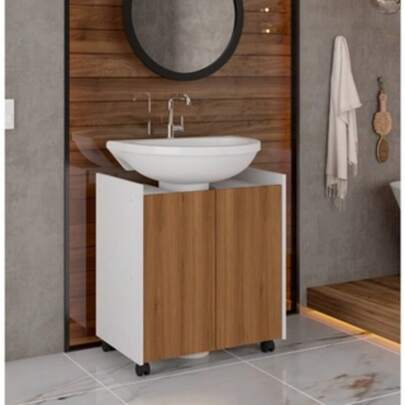 Gabinete Armário Banheiro Pia De Coluna Eccos