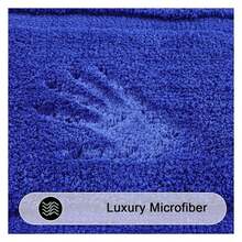 Bathroom Rugs Sets 3, Non Slip Bath Mats Washable - Soft ShaggyMicrofiber Bath Runners With Toilet Floor Mat,Blue - 如圖418 - 查看 6