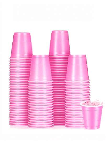 1-200pcs Plastic Mini Shot Glasses, Reusable Small Plastic Cups, Party Game Bullet Cups, Suitable For Serving Liquor, Cocktails, Wine, Condiments, Snacks, Juice, Perfect For Various Parties