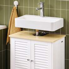 SoBuy Bathroom Base Cabinet FRG237-WN - 白色+卡其色 - 查看 9