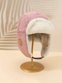 1pc Unisex Children's Warm Trapper Hat, Suitable For Cycling And Hiking