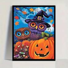 Kit de pintura de diamantes 5D - Pintura de diamantes sin marco de Halloween DIY, manualidad de mosaico creativo apta para principiantes y adultos, excelente para decoración de pared del hogar y regalos, decoraciones, regalos de Halloween