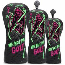 1-Piece PU Waterproof Golf Club Cover-Durable Protective Cover, Interesting Design, Suitable For Golf Clubs. - Black - View 1