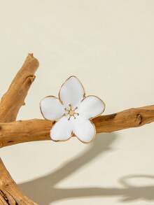 1 件带有金属装饰的花形 3D 戒指，百搭设计，营造夏日氛围，是送给朋友和女朋友的绝佳礼物 - 花朵戒指 - 查看 14