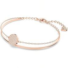 SWAROVSKI SUBLIMA 疊戴玫瑰金色簡約時尚手鍊手鐲女母親節禮物聖誕禮物女友禮物生日禮物時尚手鍊女 - 玫瑰金 - 查看 3