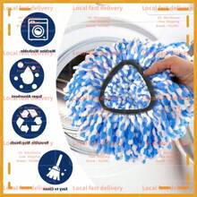 Local Devery-YOUBEI-3/5 Pack Mop Replace Heads For O-Cedar Rinse Clean 2 Tank System, Spin Mop Replacement Head, Fluffy Microfiber O-Cedar Mop Refill Replace Head, Machine Washable, All Hard-Surfaced Floors Cleaning