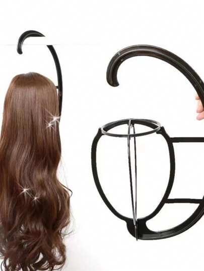 悬挂式假发架，用于干燥和展示，便携式可折叠假发支架，用于假发和发片