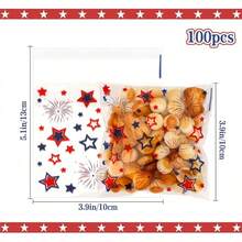 PCS Halloween Treat Ziplock Bags(4x4 Inch) Self-Sealing Candy Cookie Goodie Goody Small Wrap Bags Halloween Party Favors Supplies Decorations Spider Web Bat Pumpkin Pouches Table Decor - 100 túi quà ngày độc lập - Xem 3