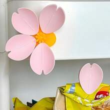 Sakura Sealing Clip, Refrigerator Magnet, Sealing Clip, Petal Magnetic Sealing Clip, Creative Food Sealing Clip, Snack Sealing Clip - 粉色 - 查看 9