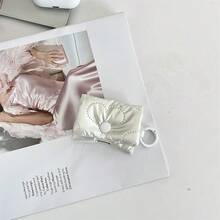 蝴蝶结造型柔软保护收纳袋，适用于耳机盒、蓝牙耳机、防摔袋、心形钱包、房间装饰、包袋、化妆包、收纳整理袋、化妆包、洗漱包、桌面收纳袋、化妆小袋、化妆包、圣诞礼物、收纳袋、旅行收纳袋、手拿包/小手提包、化妆品收纳袋、收纳袋、刷具收纳袋、迷你收纳袋、大容量收纳袋、女士礼物、圣诞礼物、女士礼物创意