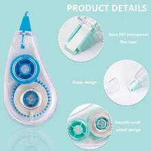 10 Pack White Out Correction Tape, Colorful Mini Whiteout Tape For School Office Supplies, Fast Clean Applicator For Instant Corrections(0.2 X 196.85 Inch)-912734 - 彩色 - 查看 4