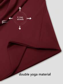 XLLAIS 夏季白色高弹双层布料抹胸连体衣，女士休闲日常简约假日风，圣诞红 - 酒紅色 - 查看 6