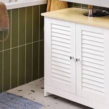 SoBuy Bathroom Base Cabinet FRG237-WN - 白色+卡其色 - 查看 8