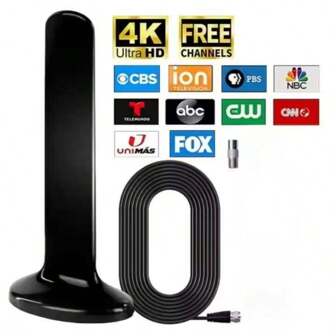 2025 New 4K HD Digital TV Antenna, Outdoor/Car/Home Use, Compact Size & Easy Storage, Amplifies Ground Wave Signal, Magnetic Design No Installation Required (Please Confirm Local Signal Source Before Purchase, If Not Digital TV, Needs A Set-Top Box, Avoid Using In Areas With Dense Walls)