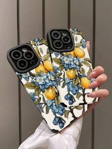 1 Ốp lưng điện thoại giả da mềm họa tiết hoa màu xanh lam cổ điển, tương thích với Apple và 15/15PLUS/15PRO/15PROMAX, chống nước, chống sốc, chống rơi, chống trầy xước - Nhiều màu - Xem 4