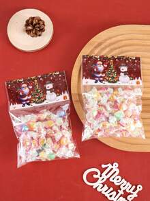 30/50pcs Christmas Santa Self-Adhesive Gift Bags, Snowman Christmas Tree Pattern, Transparent Plastic Cellophane Candy Bags, Merry Christmas Home Decor, 2026 Multi-Purpose New Year Gift Wrapping Supplies, Christmas Decorations, Christmas Pajamas, Christmas Gifts, Christmas Decor - Multicolor - View 9