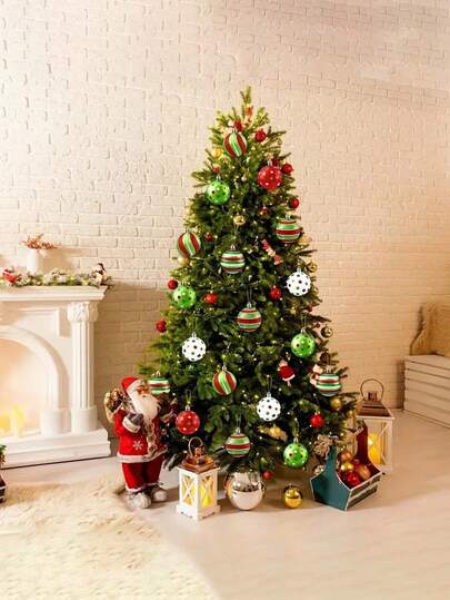 Set Wooden Flat Christmas Ball, Christmas Decoration, Christmas Party, Christmas Tree Decoration Pendant, Small Gift, Home Decor(1pc/12pcs/24pcs) Christmas Decorations Room Decor Winter