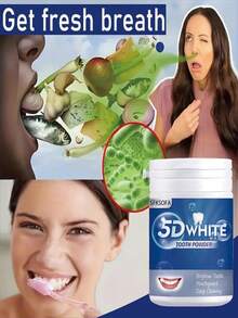 ¿Quieres unas encías talla grande blancas y saludables? Polvo dental blanco 5D, limpieza profunda y blanqueamiento juntos