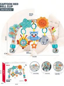 New Baby Press & Rotate Jumping Ball Toy - Cartoon Insect Rotating Educational Learning Toy, Suitable For 0-3 Years Old, Promotes Sensory Development - Multicolor - View 7