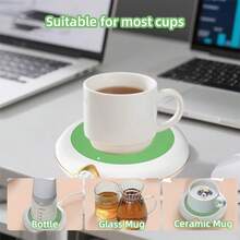 5-Inch USB-Powered Electric Coffee Mug Warmer/Constant Temperature Cup Heating Pad - Keeps Drinks Hot At 55°C, Cup Warmer With Magnetic Rotary Automatic Mixing , Perfect For Coffee, Tea, Water, And Hot Chocolate - Halloween Gifts For Women