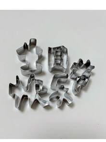 不锈钢心形伸缩蛋糕模具，天鹅浮雕模具，一体式装饰浮雕图案，生日快乐。适合圣诞节和生日派对使用 - 创意烘焙工具。 - 彩色 - 查看 15