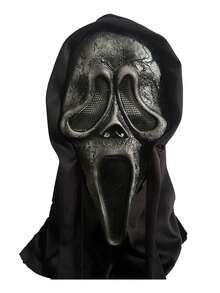 1 pieza Máscara con cara de fantasma gritando, divertida y de terror para el Día de Halloween, disfraz de adulto, accesorios para baile, de látex, Navidad