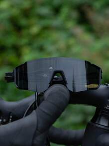 1pc Plastic Black Wraparound One-Piece Semi-Rimless Frame Sport Style Classic Women Sports Glasses For Cycling Hiking Street Snap Family Outings Climbing Skiing Outdoor Casual Activities Suitable For All Face Shapes Autumn Accessories Goggles Autumn Accessories