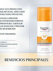 Protector pigment control FPS50 Tono Claro bloqueador solar facial alta protección antimanchas uniformiza tono piel textura ligera cuidado diario protector uv beauty skincare - Multicolor - Ver 7